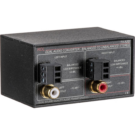 RDL TX-A2D Balanced to Unbalanced Dual Audio Converter