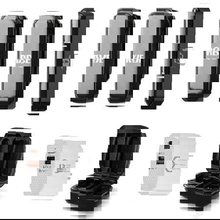 Rode Wireless Micro Ultra-Compact 2-Person Digital Wireless Microphone System with USB-C Connector, Black, Bundle with Wall Charger