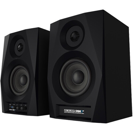 Reloop DSM-3 BT 3.5" 2-Way Active Smart Desktop Monitor System with Wireless Input, Matte Black, Pair