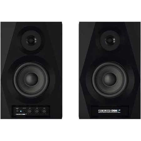 Reloop DSM-3 BT 3.5" 2-Way Active Smart Desktop Monitor System, Matte Black,Pair