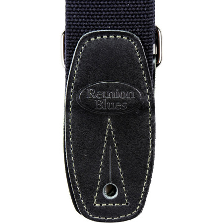 Merino Wool Guitar Strap with Full Grain Leather Tab, Black