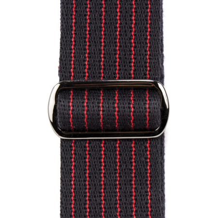 Reunion Blues Merino Wool Guitar Strap, Red Pinstripe