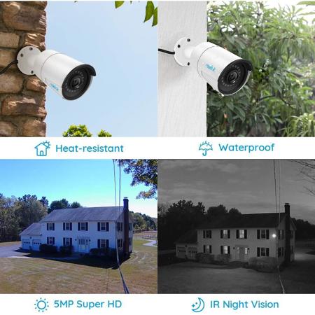 Reolink RLC-410 5MP Super HD Outdoor/Indoor PoE Home Security IP Camera, Built-in Microphone