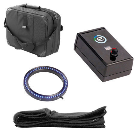 Reflecmedia Small Studio Bundle, with Blue Medium LiteRing Kit, 12' x 10' Fabric & Bag, Lens Adapter Ring Required.