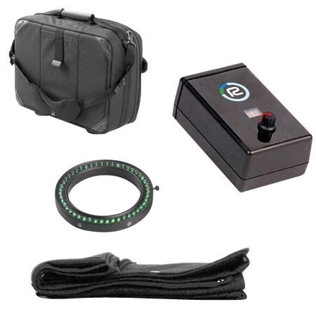 Reflecmedia Small Studio Bundle, with Green Medium LiteRing Kit, 12' x 10' Fabric & Bag, Lens Adapter Ring Required.