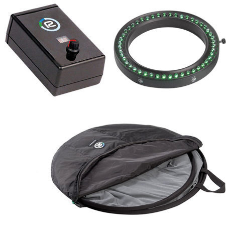 Reflecmedia ChromaFlex 7' Location Background Kit with Green Medium LiteRing Kit & Bag, Lens Adapter Ring Required.