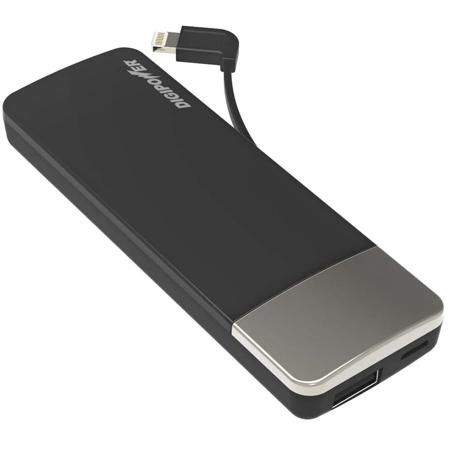 Re-Fuel Grab N' Go 4200mAh Power Bank with Built-in Micro USB Cable, Black