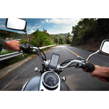 Rokform Motorcycle Handlebar Phone Clamp Mount with Black Galaxy S5 Case