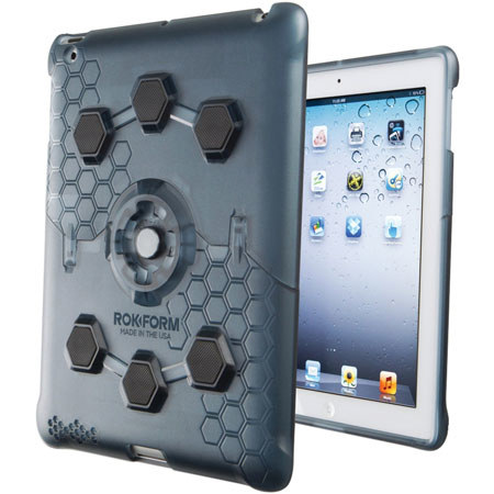 Rokform RokLock V3 Mountable Protective Case Kit for iPad 2/3/4, Gunmetal Clear