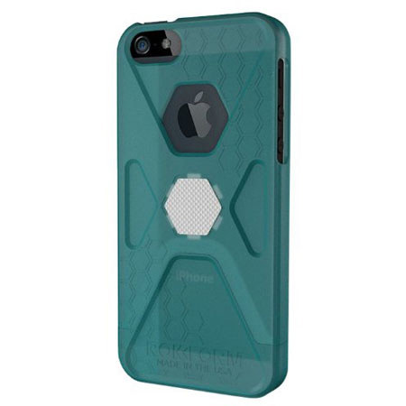 Rokform SlimRok Case for iPhone 5/5s, Trans Aqua/White Hot