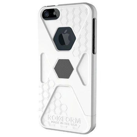 Rokform SlimRok Case for iPhone 5/5s, White Hot/Gun Metal