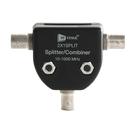 RF Venue 2x1SPLIT Passive RF Signal Splitter/Combiner for BNC Antennas