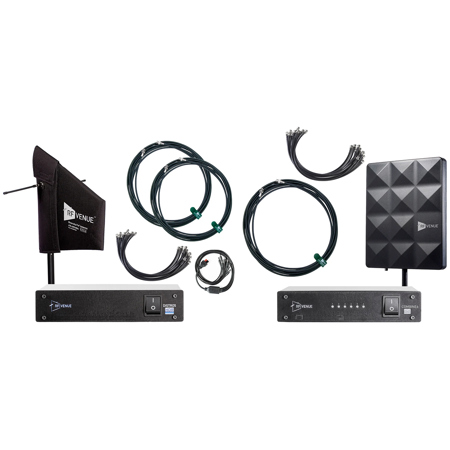 RF Venue DISTRO5 HDR 5-Ch Antenna Distribution with COMBINE6 HDR 6-Ch Combiner