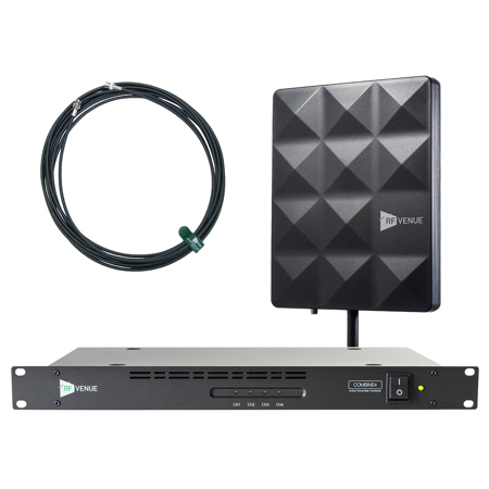 RF Venue COMBINE4 4-Channel Antenna Signal Combiner with CP Stage Antenna