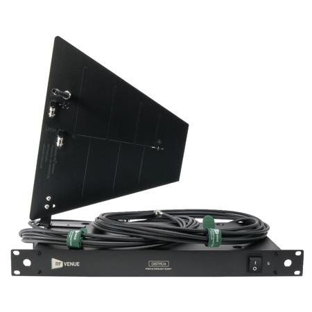 RF Venue DISTRO4 RF & DC 4-Ch Distribution System, Diversity Fin, Cables, Black
