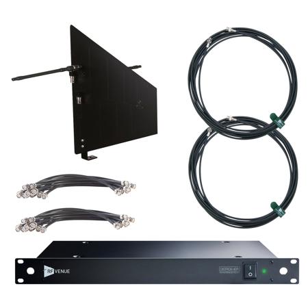 RF Venue DISTRO9 HDR Multi-Zone Antenna Distribution System with Diversity Fin Bundle, Black