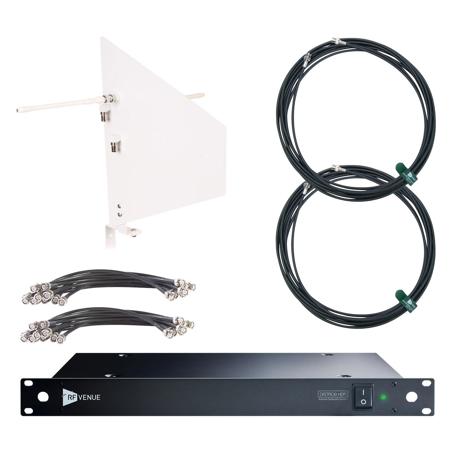 RF Venue DISTRO9 HDR Multi-Zone Antenna Distribution System with Diversity Fin Bundle, White