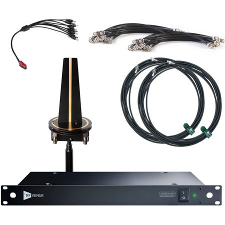 RF Venue DISTRO9 HDR 9-Ch Antenna Distribution System w/Diversity Omni Antenna
