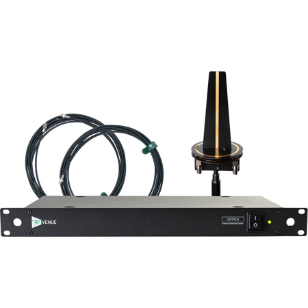 RF Venue DISTRO4 4-Channel Antenna Distribution System with Diversity Omni Antenna and 25' RG8X Antenna Cable