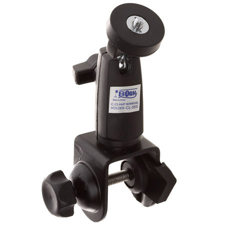 Adorama CL-35S -C-Clamp with Ball Swivel Max Load 6.6 lbs