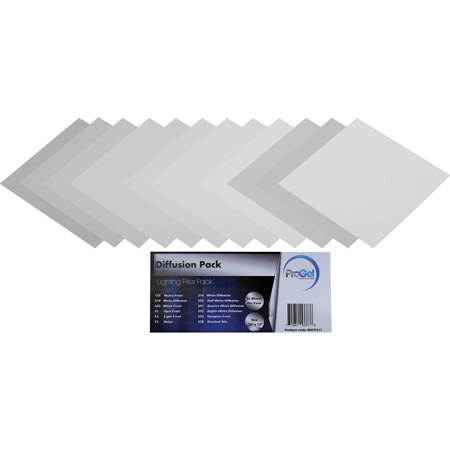 Adorama Pro Gel 12x12" Diffusion Filter, 12-Pack