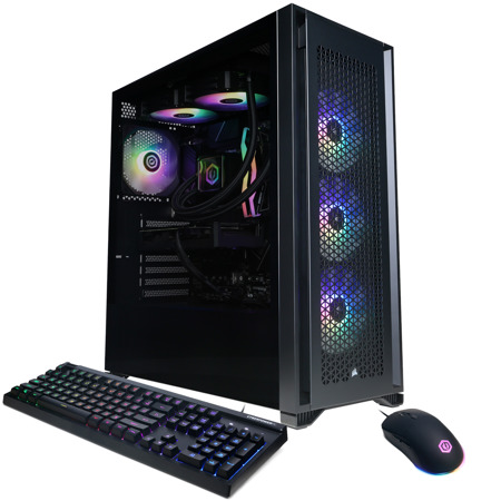 CyberPowerPC Gamer Supreme Liquid Cooled Gaming Desktop Computer, AMD Ryzen 9 9900X 4.4GHz, 64GB RAM, 5TB SSD, ASUS Dual GeForce RTX 4060 Ti 8GB, Windows 11 Pro, Black