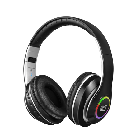 Adesso Xtream P500 Wireless NC Closed Back Over-Ear Headphones, Black