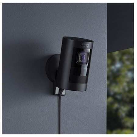 Ring Stick Up 1080p Indoor/Outdoor Plug-In Security Camera, Black - Refurbished