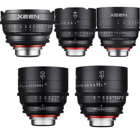 Rokinon Xeen 14, 24, 35, 50, 85mm Cine Lens Kit for PL XN14-PL 24355085