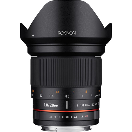 Rokinon 20mm f/1.8 ED AS UMC Wide Angle Lens for Pentax K Mount