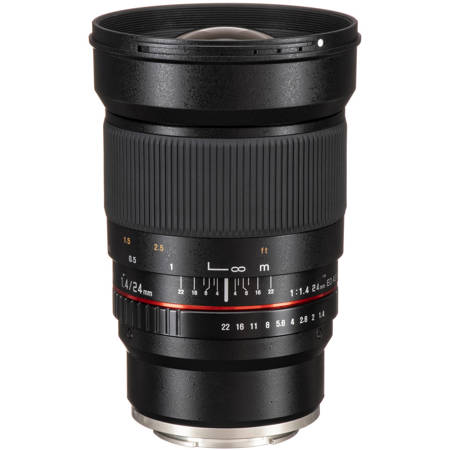 Rokinon 24mm f/1.4 Aspherical Wide, Manual Focus Lens for Sony E-mount Nex Series Cameras