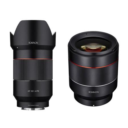 Rokinon 35mm f/1.4 Auto Focus Lens With AF 50mm f/1.4-16 FE Lens for Sony E Mnt