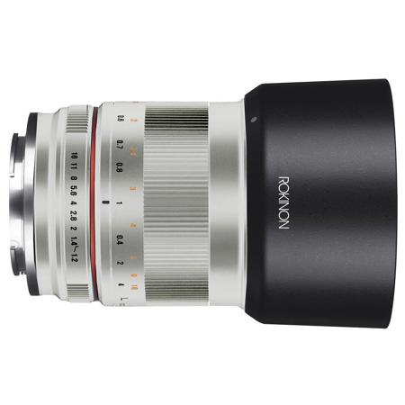 Rokinon 50mm f/1.2 Manual Focus Lens Micro Four Thirds Cameras - Silver
