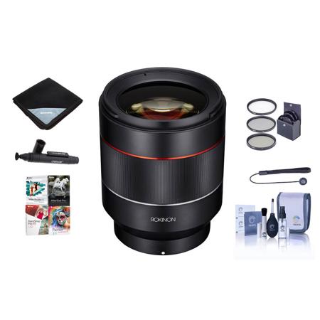 Rokinon Auto Focus 50mm FE Lens for Sony E-Mount W/Free