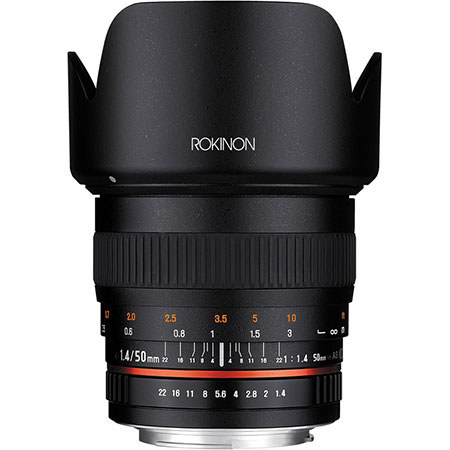 Rokinon 50mm F1.4, Manual Focus Lens for Nikon F Mount, 6 Groups