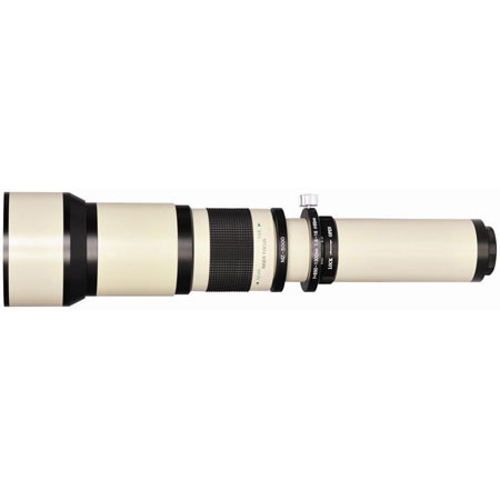 Rokinon 650-1300mm f/8.0-16.0 Zoom, Manual Focus, T Mount Lens, White