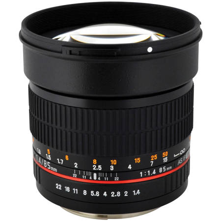 Rokinon 85mm f/1.4 Aspherical Manual Focus Lens for Nikon DSLR Cameras with AE CPU Chip