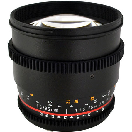 Rokinon 85mm t/1.5 Aspherical Cine Lens for Nikon