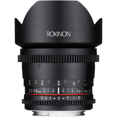 Rokinon 10mm T3.1 Cine DS Wide Angle Lens for Canon EF-S Mount