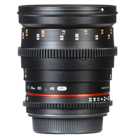 Rokinon 20mm T1.9 Ultra Wide Angle Cine DS Lens for Canon EF Mount