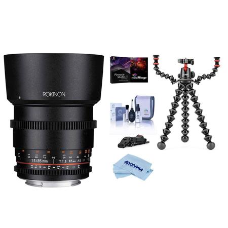 Rokinon 85mm T1.5 Cine DS Aspherical Lens for Micro Four Third W/Joby GorillaPod