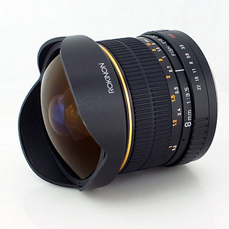 Rokinon 8mm Ultra Wide Angle f/3.5 Fisheye Manual Focus Lens for Sony Alpha