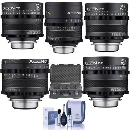 Rokinon Xeen CF 24mm, 35mm, 50mm, 85mm, 16mm Pro Cine Lens Kit for Sony E w/Case