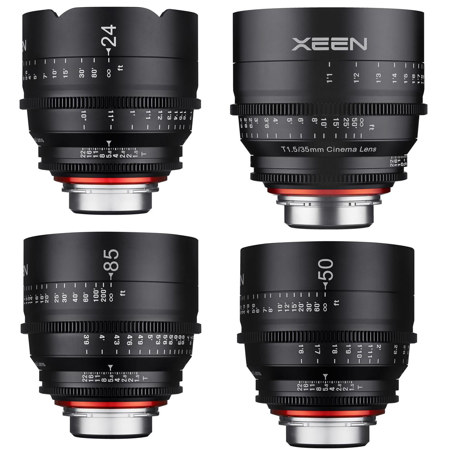 Rokinon Cine DS Full Cine Lens Kit (Canon EF) – 14mm T3.1, 24mm, 35mm, 50mm, 85mm T1.5 Cine Lenses + Case