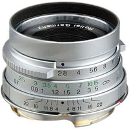 Rollei 40mm f2.8 HFT Sonnar Lens with M Bayonet Mount for Rollei RF35 - Silver (Leica M mount and screw mount compatiable).