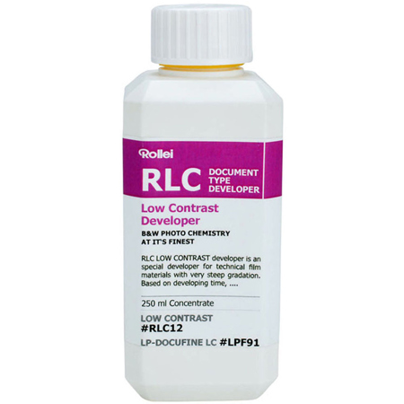 Rollei RLC12 Low Contrast Black and White Film Developer, 250ml, Liquid Concentrate