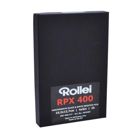 Rollei RPX 400 4x5" Black and White Negative Print Film (25 Sheets)