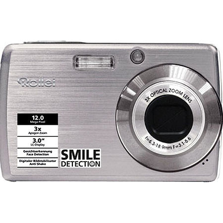 Rollei Compactline 200 12.0 MP Digital Camera, Silver