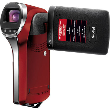 Rollei Movieline DV5 Full HD Camcorder, 5MP Sensor, Red