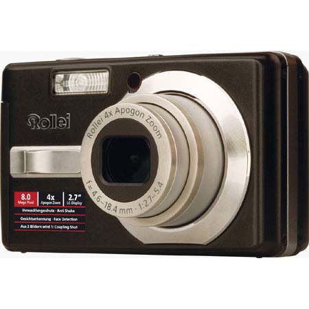 Rollei RCP8427XW Digital Camera, 8 MP, 2.7in TFT, Black